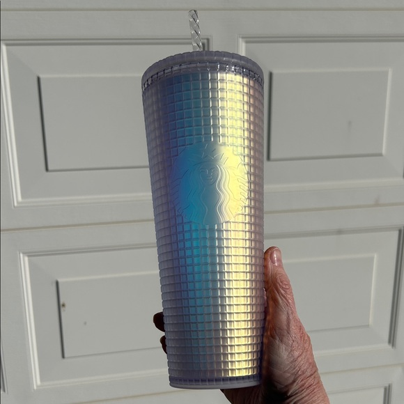 Starbucks 24 Oz Spring 2022 Iridescent Unicorn Grid Venti Tumbler NWT - Picture 5 of 15